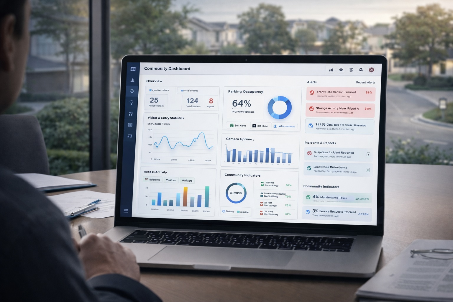 Monitoreo operativo y visualización de datos en una comunidad